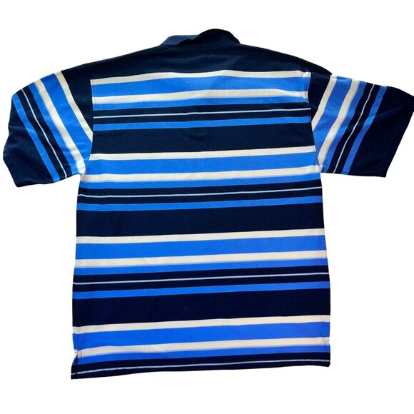 Ralph Lauren Polo Shirt XXXL Navy Blue Striped Short Sleeve Classic Fit Cotton B - Picture 6 of 9